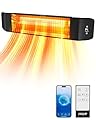 Pasapair Electric Patio Heater - Smart Infrared Indoor Heater 24H Timer with APP Control - Wall Mounted Outdoor Heater for Patio Garage - IP65 CSA Certified