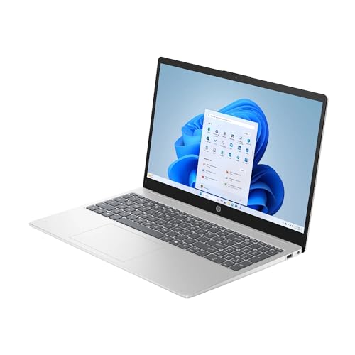 Image of HP 15.6 inch FHD IPS Touch Laptop, AMD Ryzen 7 7730U, 16GB DDR4 RAM, 512GB SSD, Webcam, Windows 11 Home, Copilot AI, Natural Silver, 15-fc0057wm