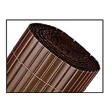 No requiere mantenimiento. Acomoda Textil – Valla PVC Doble Cara para Ocultación y Decoración de ambientes. Rollo Protector Visual y Privacidad para Balcón, Patio y Jardín. (Marrón, 1,5x3m)
