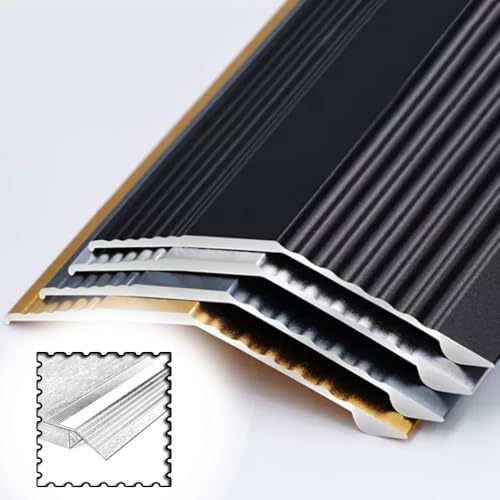 Transition de plancher antidérapante en aluminium pour sécuriser les grands écarts de seuil