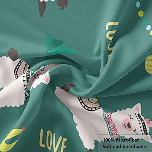 Xynhml Kids Alpaca Cactus Quilt Set Llama Duvet Cover 3Pc Alpaca Bed Set Animal Sheep Comforter Cover For Girls Adults Room Decor,1 Quilt Cover 2 Pillow Cases No Comforter #TOP6