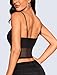 Avidlove Bralettes for Women Spaghetti Strap Mesh Tank Top Tube Slim Y2K Camisole Black Medium