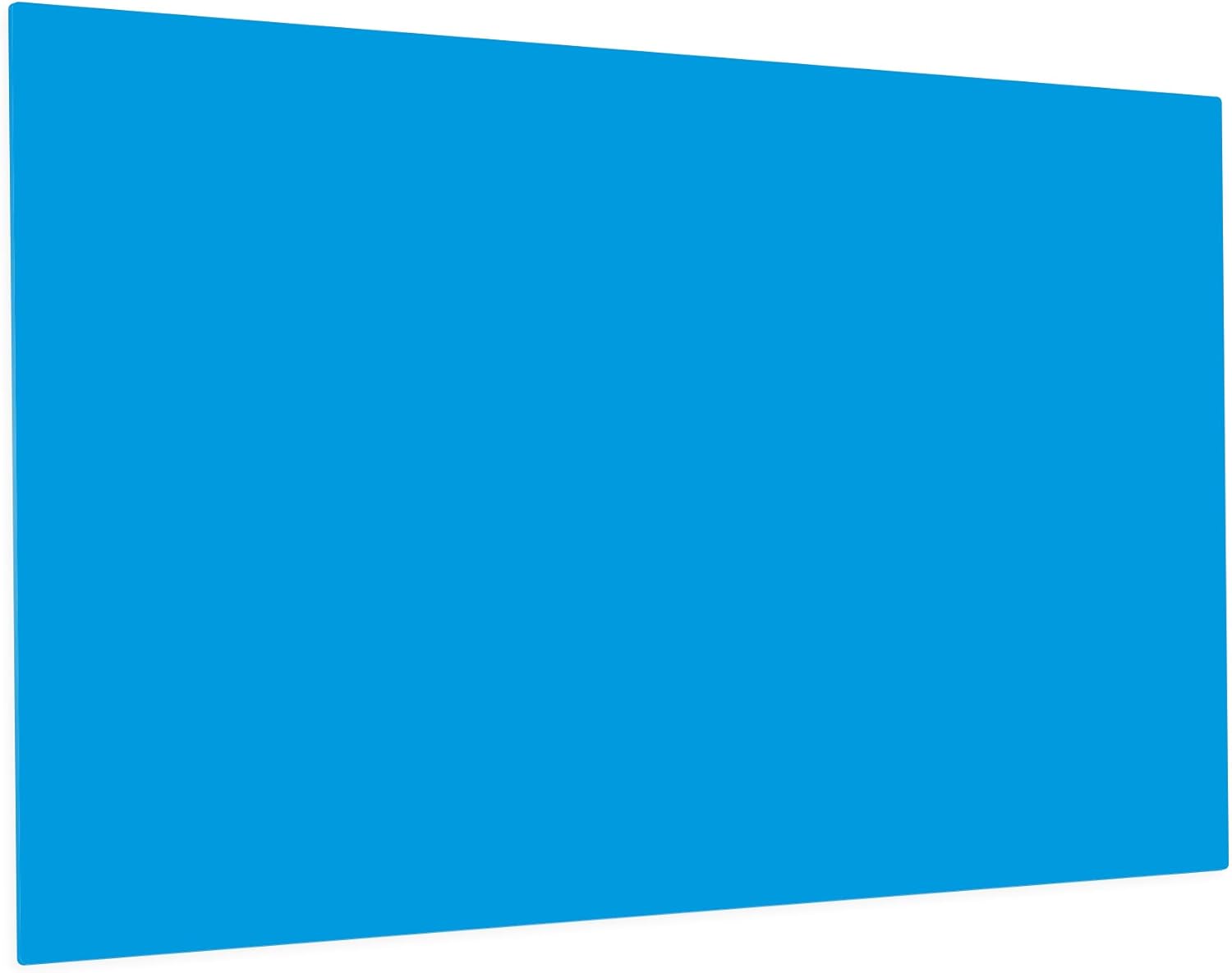 Magnetic Glass Dry Erase Board, Frameless Glass Blue Board, 24" x 36", with Magnets, Markers, Aluminum Marker Tray, Magnetic Eraser for Office, Home & School by Fab Glass & Mirror