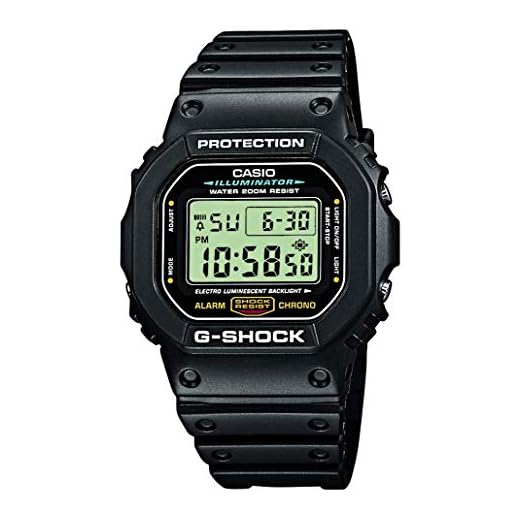 Casio G-SHOCK Reloj Digital, 20 BAR, Negro, para Hombre, DW-5600E-1VER