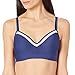 Hanes Women's Comfort Evolution Lace Wirefree Bra, in the Navy/Sterling Grey, Large