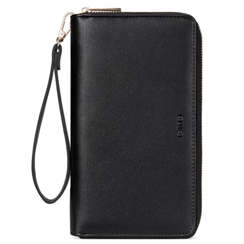 Image of CLUCI Women Wallet Large PU Leather Wristlet Purse for Women RFID Blocking Zip Around Card Holder Ladies Travel Clutch | RFID
