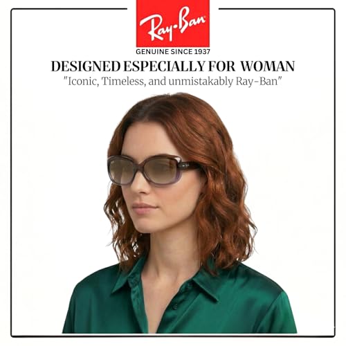 Image of Ray-Ban RB4101 JACKIE OHH Butterfly Shaped Sunglasses for Women with Official RAYBAN Eyewear Kit