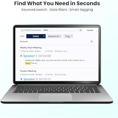 AI Voice Recorder, AI Transcription & Summary, APP Control AI Note Taking Device Supports 132+ Languages, 100H 64GB Memory, Magnetic Audio Recorder for Lectures, Learning, Meetings, Calls, Silver