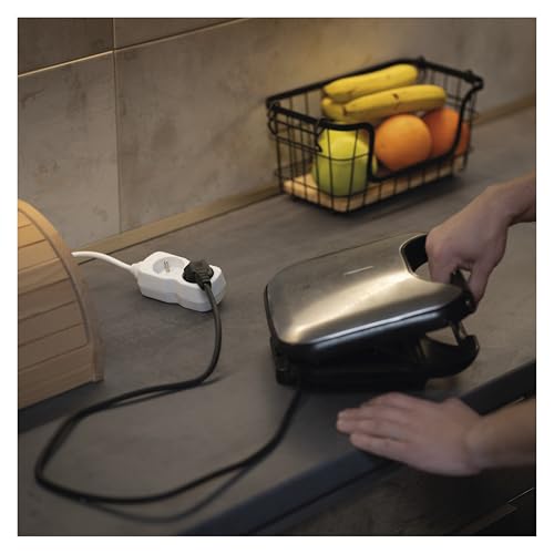 EMOS - 2-Fach Steckdosenleiste 2m - 2 French-Steckdosen 45° gedreht, French-Standard