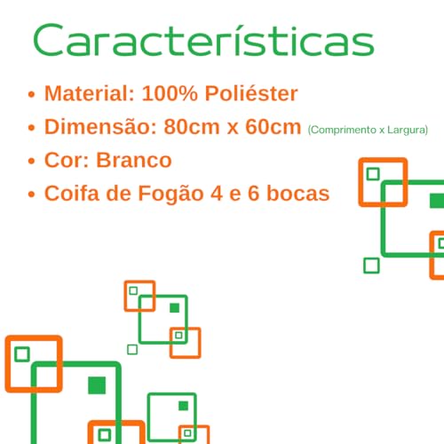Kit de 4 Filtros Mantas para Coifa Depurador e Exaustor I Compatível com Todas as Marcas, Substituiç