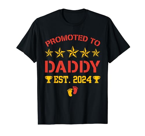 Promoted To Dad 2024 Funny Soon To Be Daddy 2024 First Daddy T-Shirt