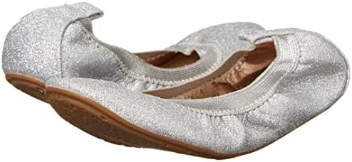Yosi Samra Girls Miss Samara Ballet Flat (Toddler/Little Big Kid), Silver Glitter, 5 | Image 6