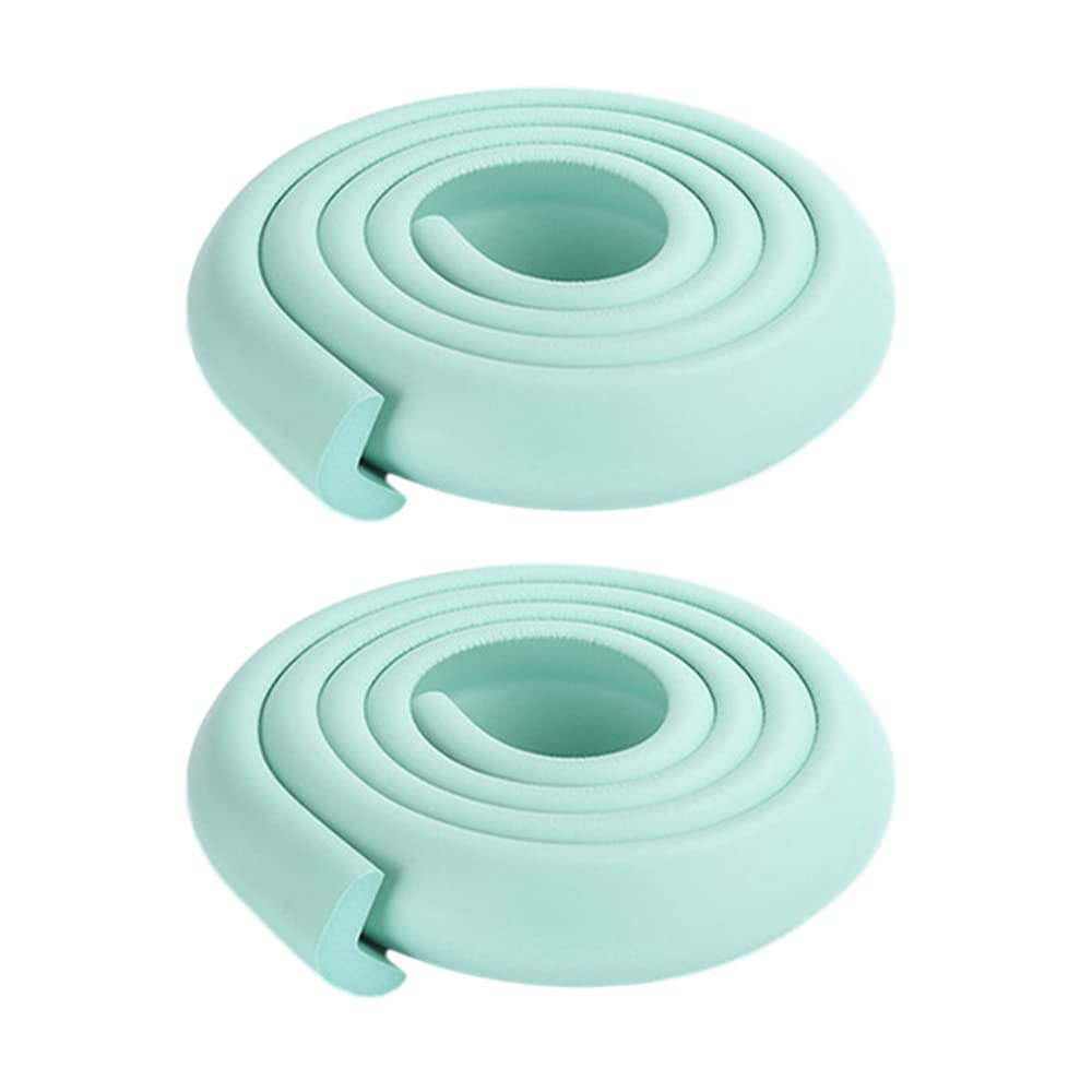 Edge And Corner Protector, 4M L Shape Baby DIY Proofing Guard Coverage Safety Bumper Edge Corners For Child Safety, Furniture Protect (Light Green)