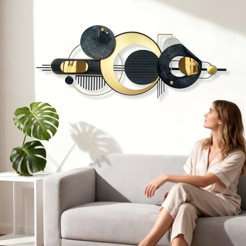 Décoration murale métal Blissio géométrique rigide et facile à suspendre