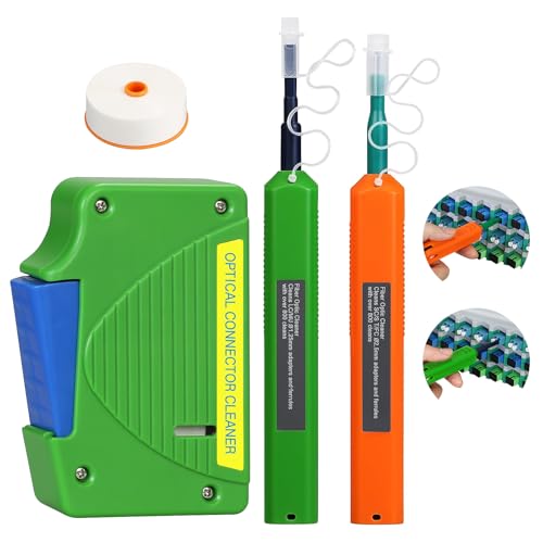 Kit de limpieza de fibra óptica de 4 piezas para conectores SC LC ST FC