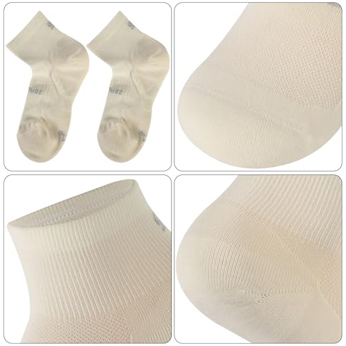 Image of ZEAL WOOD 3 Pairs Mens Womens Merino Wool Ankle Athletic Socks Low Cut Running Golf Tennis Hiking Socks Quarter
