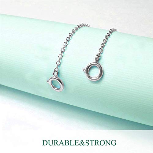 FENCCI 14K Solid Gold Chain Necklace Extender 3 Inch, Delicate Durable Adjustable Gold Chain Extender for Gold Necklace Bracelet Anklet (3 inch -White Gold) - Image 6