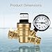TONDA RV Water Pressure Regulator, Brass Lead-Free Adjustable Pressure Regulator with Gauge and Inlet Screen Filter for RV Camper Travel Trailer Water Hose