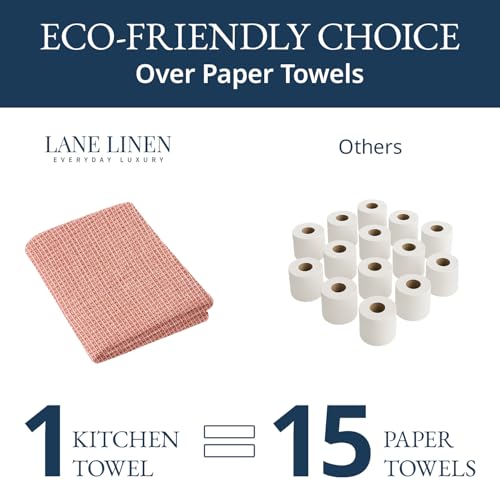 Image of Kitchen Towels Set - Pack of 12 100% Cotton Dish Towels for Drying Dishes, 18 inchx 28 inch, Kitchen Hand Towels, Absorbent Tea Towels, Premium Dish Towels for Kitchen, Quick Drying - Christmas Red