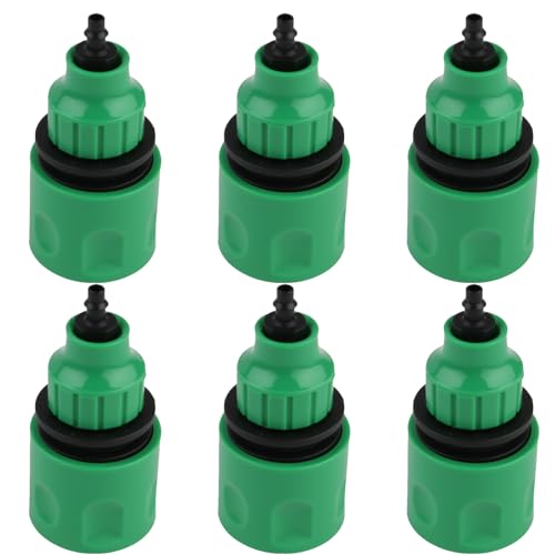 6 Piezas Conector de Manguera de Jardín 4/7 et 8/11 Adaptador de Acoplamiento Rápido para Interior de 4-9mm Plástico Conectores de Agua Unidireccional para Tuberías Sistema de Riego
