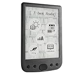EBTOOLS 6 Inch E Reader, Large Touch Screen with 800x600 High Resolution, Adjustable Font Sizes, Text Highlighting, Paper Like Display, Supports PDF EPUB MOBI, Long Battery Life (4G)