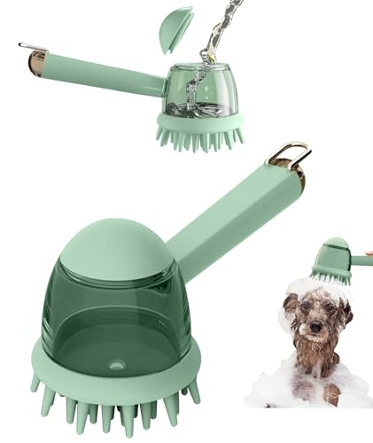 Dog Hair Brush, Green Massage Dog Bath Brush, Soft Pet Bathing Brush for Dogs, Gentle Dog Comb for Wet and Dry Grooming, Perfect for Pet Owners and Professional Groomers