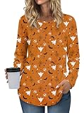 Eigenschaften: elegantes Modehemd für Damen, Langarm, Rundhalsausschnitt, unregelmäßiger ovaler Saum, plissierte Frontbluse, einfache, aber klassische, lockere lässige Tunika-Shirt. Die Falten auf der Vorderseite des Shirts verleihen dem Design visuelles Interesse und Textur.