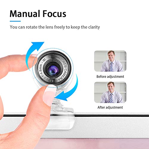 480P Webcam USB Manual Focus Câmera sem fio para computador com plug de áudio de 3,5 mm para PC Lapt