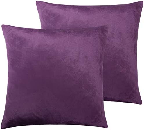 NTBAY 2 Pack Zippered Velvet Standard Pillowcases, Super Soft and Cozy Luxury Fuzzy Flannel Pillow Cases with Zipper, 50x75 cm, Navy