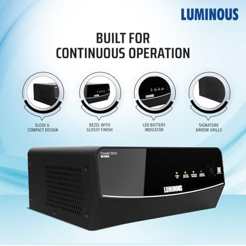 Image of Luminous Power Sine M 1100 Sine Wave Inverter Ideal for Home,Office & Shops | 900VA Inverter | Reliable Power Backup | High Performance| Easy Installation | 36 Months Warranty