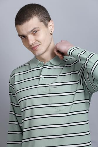 Image of Full Sleeve Polo T Shirt for Men Cotton with Pocket and Collar - Regular Fit Tshirt