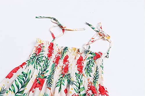 Image of SANGTREE Girls' Women's Summer Sundress Casual Smocked Floral Beach Holiday Dress, 18 Month - XL