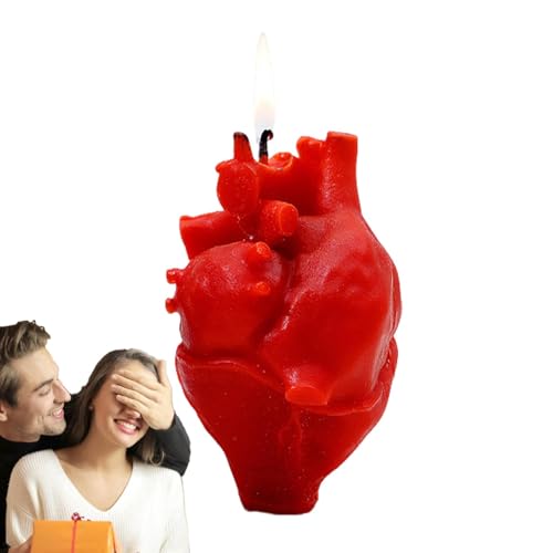 Candele aromatiche per la casa,Candele a cuore per la casa - Candele profumate Candela di soia,Candele profumate anatomiche a forma di cuore, Fragranza naturale, Candele di cera di soia