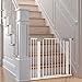 LEMKA Walk Thru Gate,Auto-Close Safety Gate Metal Expandable Pet Gate Includes 2.8" & 5.5" Extension for Pressure Mount for Stairs,Doorways,Fits Spaces Between 31" to 42" Wide 30" High