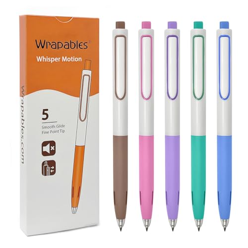 Set de 5 bolígrafos gel retráctiles Whisper Motion allydrew miniatura 1