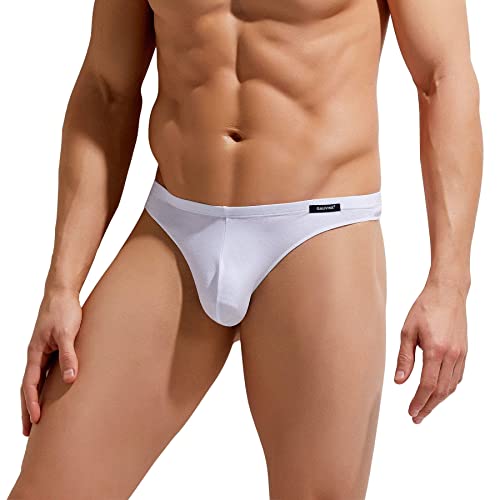 Gauvine Modern Essentials String 1002 Rico Algodón Ropa Interior Para Hombre, Blanco, S