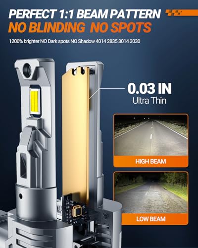 Image of SEALIGHT 9005 /HB3 9006 /HB4 Bulbs, 80000LM Ultra Bright, 6500K Cool White Fog Lights, 50,000+ Hour Lifespan, 3-Minute Plug-N-Play Installation, 4-Pack