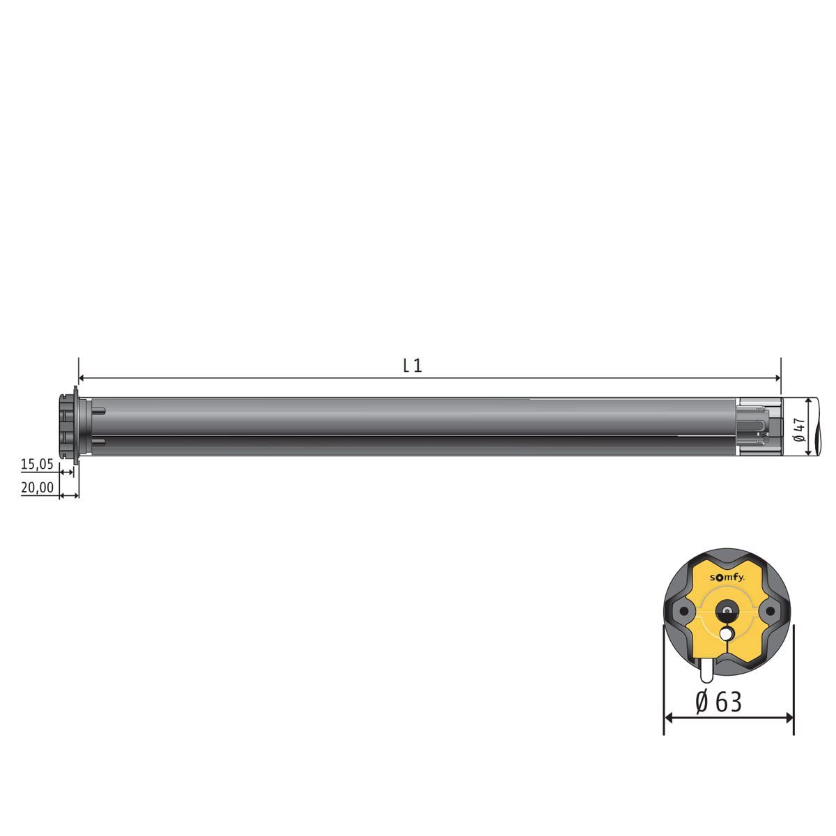 Somfy OXIMO io 10/17 Moteur
