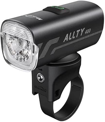 Magicshine Allty Commuter Bike Lights Allty 400, Allty 600, Allty 800 Road Bike Light, USB Type-C ricaricabile, IPX7 impermeabile LED per bici da strada, ciclisti urbani… (Allty 400)