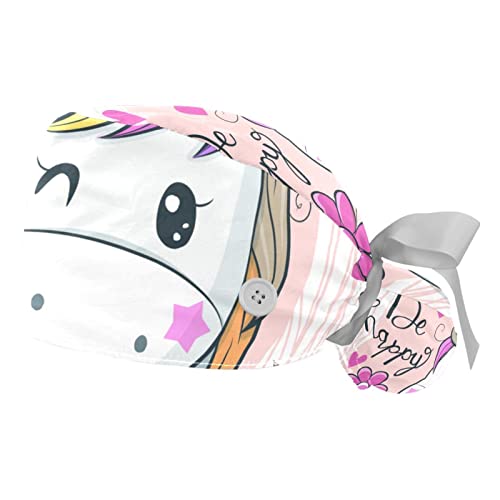 Chapeau bouffant licorne JDEZ : calot de travail ajustable pour le confort du personnel soignant