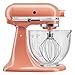 KitchenAid 5-Quart Tilt Head Stand Mixer With Flex Edge Beater Glass Bowl Bird of Paradise Pink