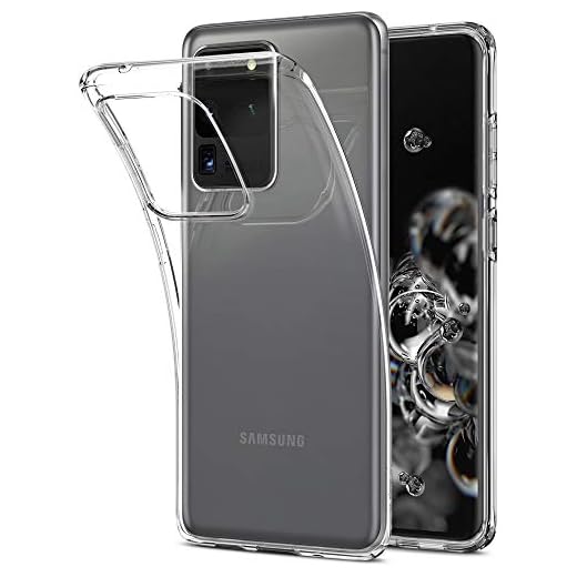 Spigen Liquid Crystal Skal Kompatibel med Samsung Galaxy S20 Ultra Fodral -Crystal Clear