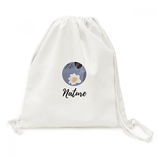 Toile Drawstring Backpack voyage sacs imprimé plantes art abstrait