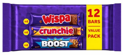 Image of Wispa, Crunchie & Boost Mixed Chocolate Bar Multipack 347.2G