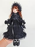 BJD Clothes 30cm 1/6 Dolls Clothing Lolita Lace Dress Doll Accessories (Doll Shoes Not Included)(Black)