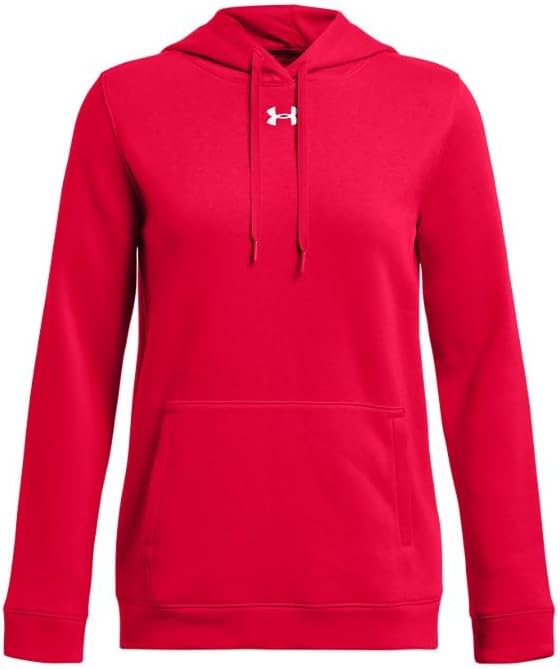 Under Armour Women's UA Hustle Fleece Hoodie MD Red - Image 5