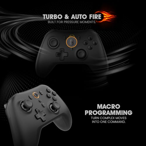 Image of Cosmic Byte Blitz Tri Mode Controller for PC, Hall Effect Triggers, 1000Hz Polling Rate, Adjustable Vibration, Turbo & Auto Turbo, Upgraded with Gyro, TMR Joystick, Software and Charging Dock Support (Black)