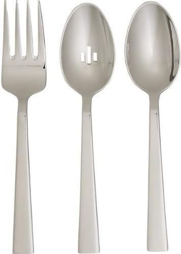 Oneida Techny for Crate & Barrel 3 Piece Serving Set