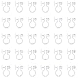 ARRICRAFT 200pcs Plastic Clip on Earring Components Earring Cabochons Setting 5mm for Non Pierced Ears