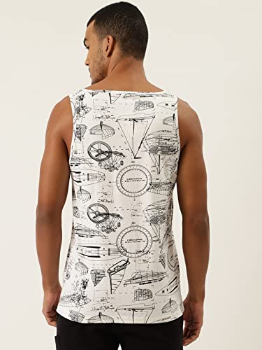 Image of Diversify Men's Cotton Sleeveless Regular Fit Printed Vest